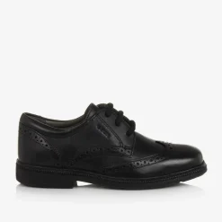 Boys Black Leather Brogue Shoes