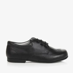 Boys Black Leather Brogues