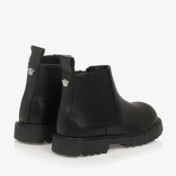Boys Black Leather Chelsea Boots