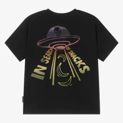 Boys Black Organic Cotton UFO T-Shirt