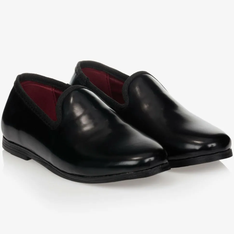 Boys Black Patent Shoes