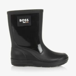 Boys Black Rain Boots