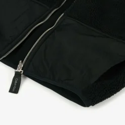 Boys Black Reversible Fleece Zip-Up Hoodie