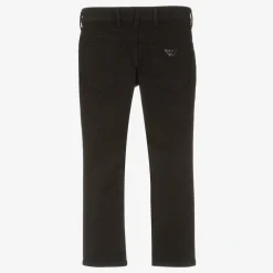 Boys Black Slim Cotton Jeans