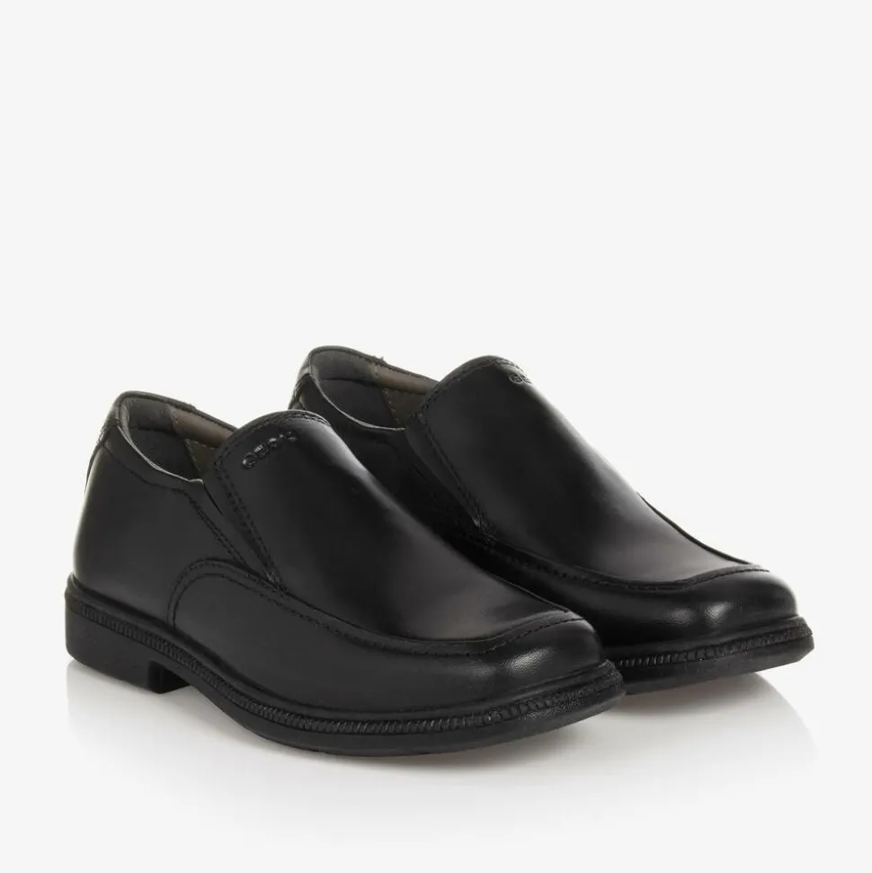 Boys Black Smart Leather Shoes
