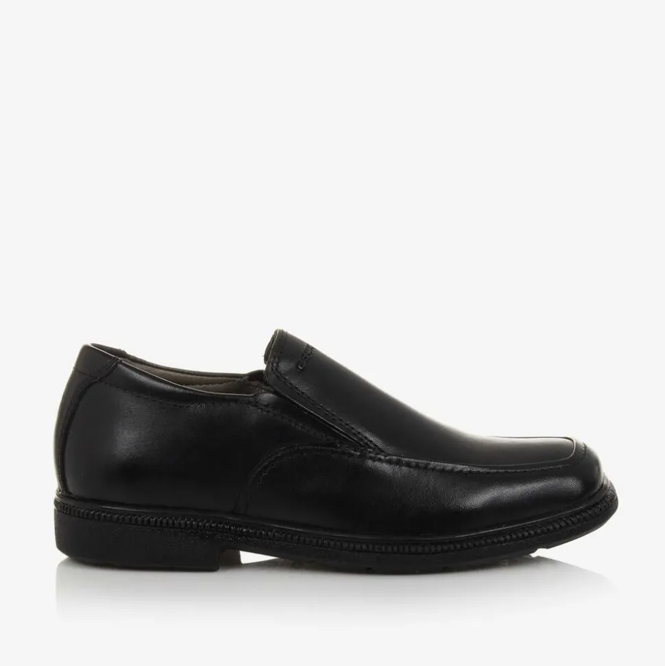 Boys Black Smart Leather Shoes