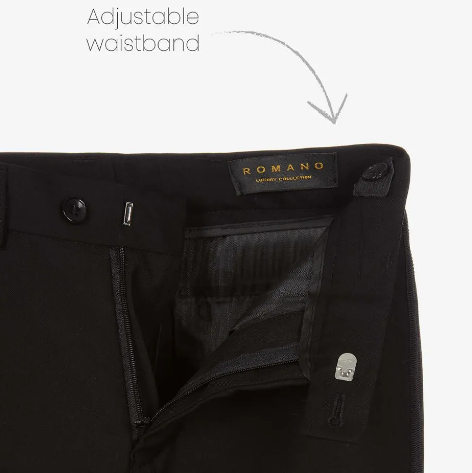 Boys Black Tailcoat Tuxedo Suit