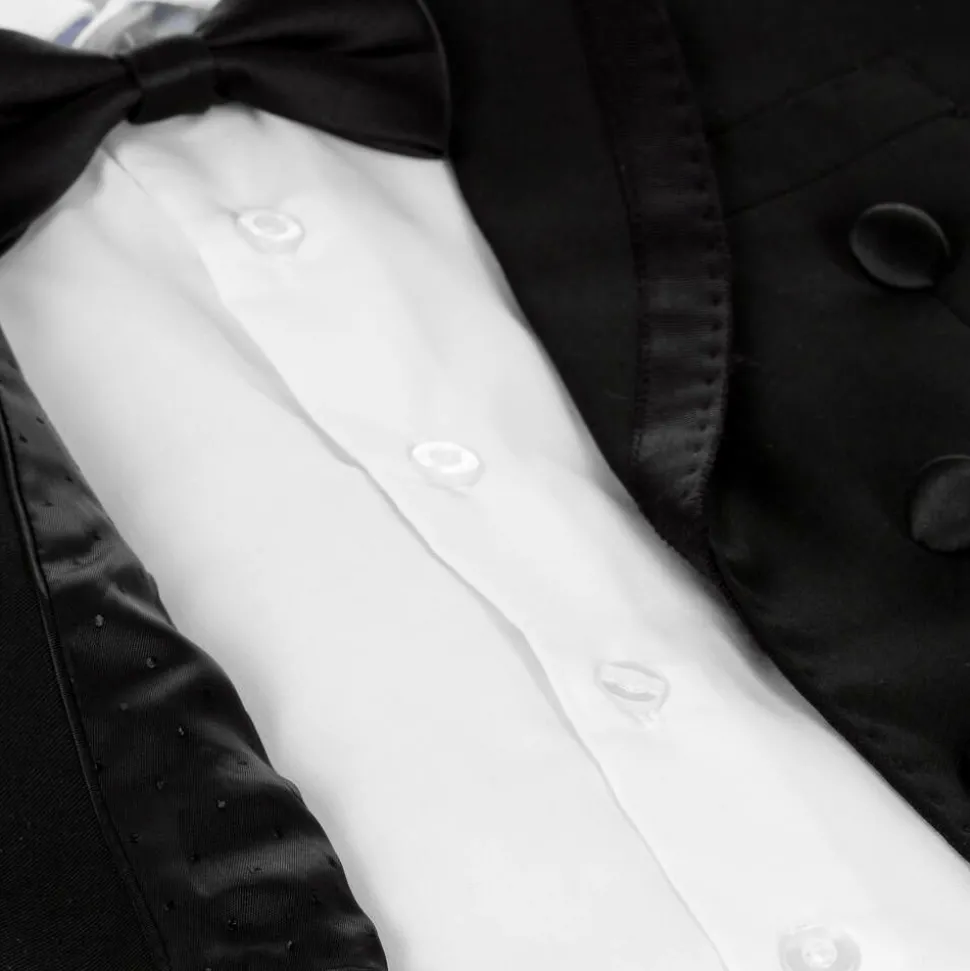 Boys Black Tailcoat Tuxedo Suit