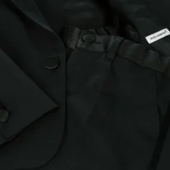 Boys Black Wool 2 Piece Suit