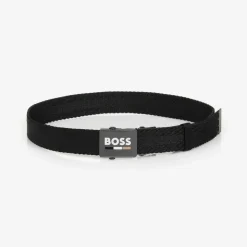 Boys Black Woven Belt