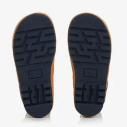 Boys Blue & Orange Fox Rain Boots