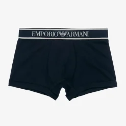 Boys Blue & White Cotton Boxers (2 Pack)