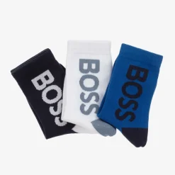Boys Blue Ankle Socks (3 Pack)