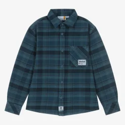 Boys Blue Check Cotton Shirt