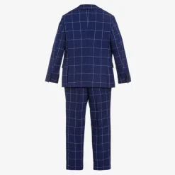 Boys Blue Check Suit