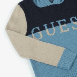 Boys Blue Colourblock Hooded Sweater