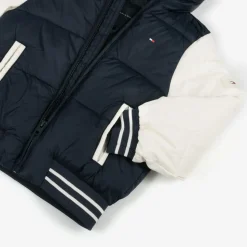 Boys Blue Colourblock Puffer Jacket
