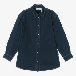 Boys Blue Cotton & Linen Denim Shirt