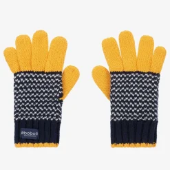Boys Blue Cotton & Wool Gloves
