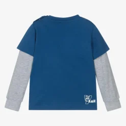 Boys Blue Cotton Awesome Top