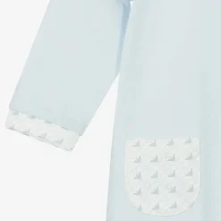 Boys Blue Cotton Babysuit Set