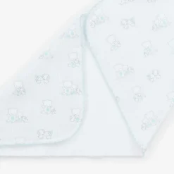 Boys Blue Cotton Beary Besties Burp Cloth (49cm)