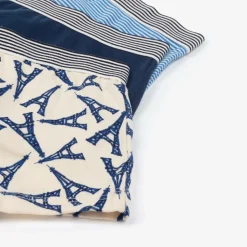 Boys Blue Cotton Boxer Shorts (3 Pack)