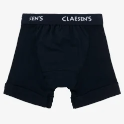 Boys Blue Cotton Boxer Shorts (2 Pack)