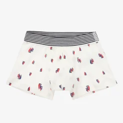 Boys Blue Cotton Boxer Shorts (2 Pack)