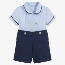 Boys Blue Cotton Buster Suit