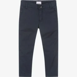 Boys Blue Cotton Chino Trousers