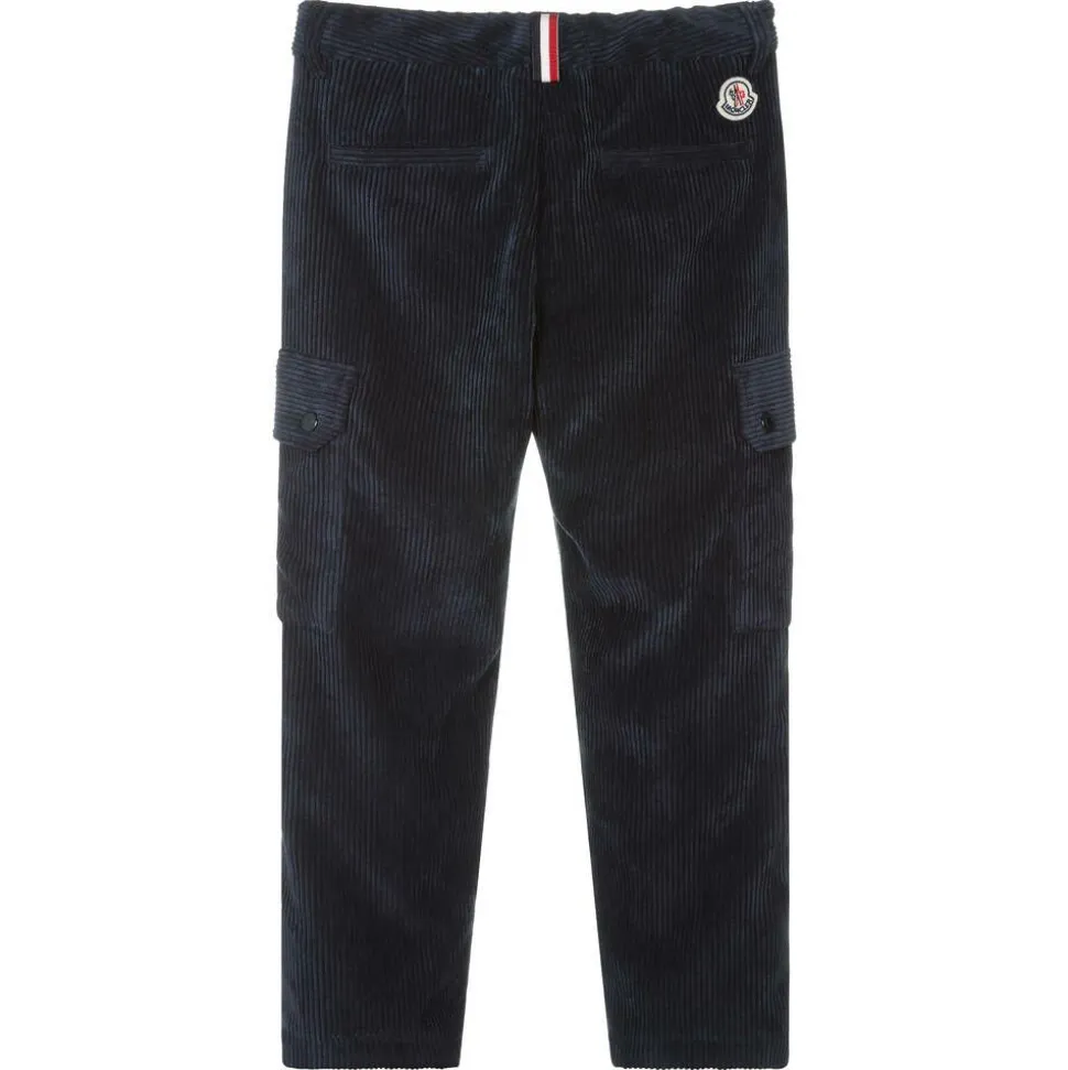 Boys Blue Cotton Corduroy Trousers
