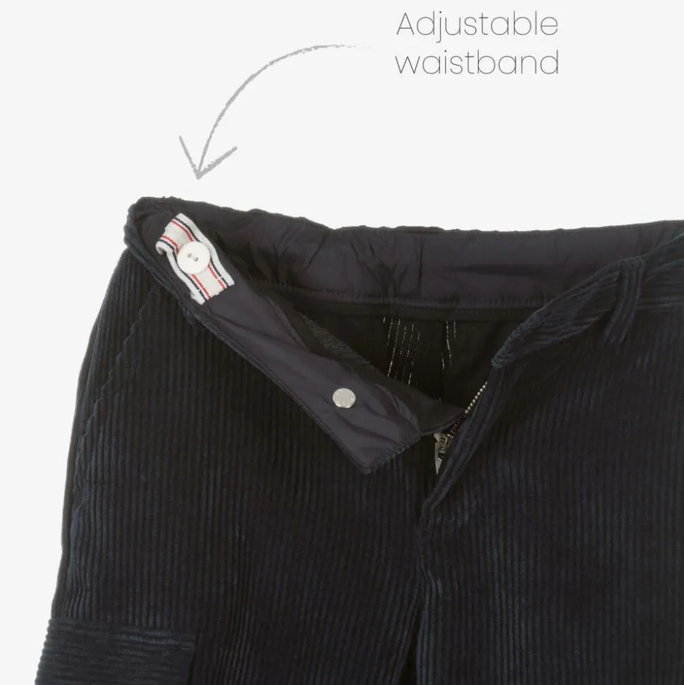 Boys Blue Cotton Corduroy Trousers