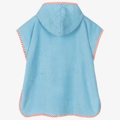 Boys Blue Cotton Digger Poncho Towel