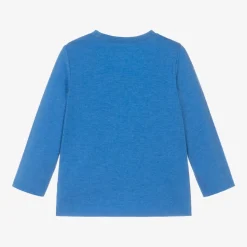 Boys Blue Cotton Dinosaur Top