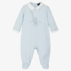 Boys Blue Cotton Disney Babygrow