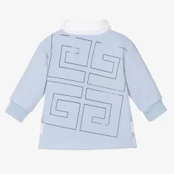 Boys Blue Cotton 4G Rugby Shirt