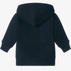 Boys Blue Cotton Interlocking G Hoodie