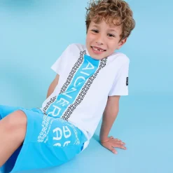 Boys Blue Cotton Jersey Shorts