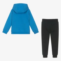 Boys Blue Cotton Jersey Tracksuit