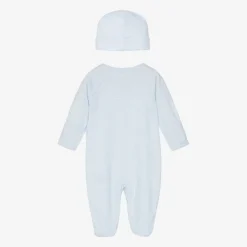 Boys Blue Cotton Jungle Oasis Babygrow Set