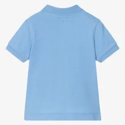 Boys Blue Cotton Piqué Polo Shirt