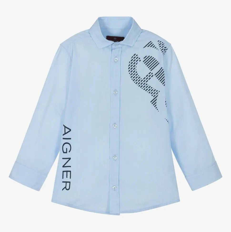 Boys Blue Cotton Shirt