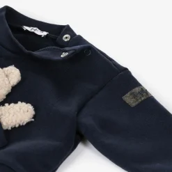 Boys Blue Cotton Teddy Tracksuit