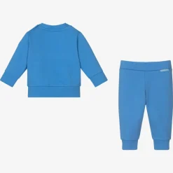 Boys Blue Cotton Tracksuit