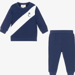 Boys Blue Cotton Tracksuit