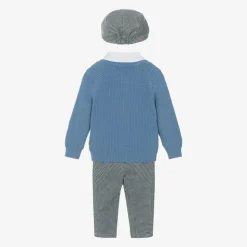 Boys Blue Cotton Trouser Set
