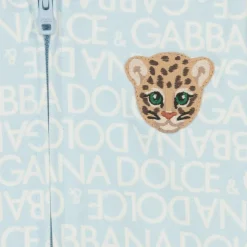 Boys Blue Cotton Zip-Up Top