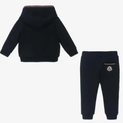 Boys Blue Cotton Zip-Up Tracksuit