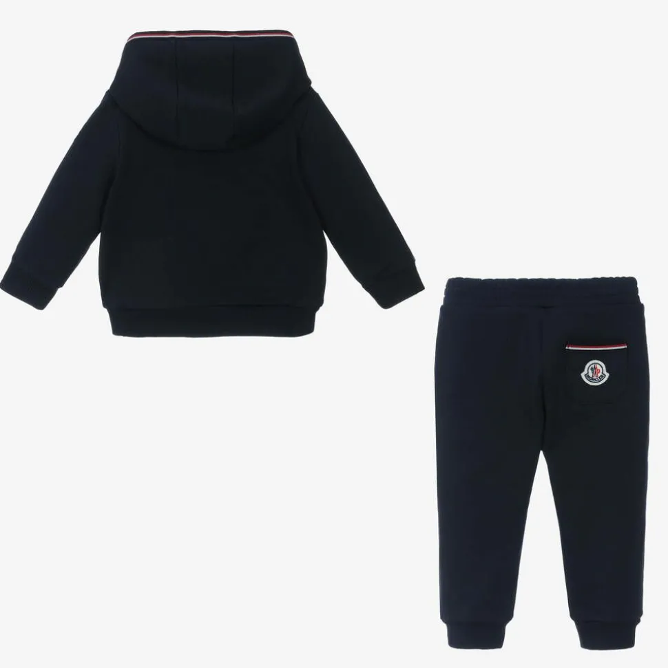 Boys Blue Cotton Zip-Up Tracksuit